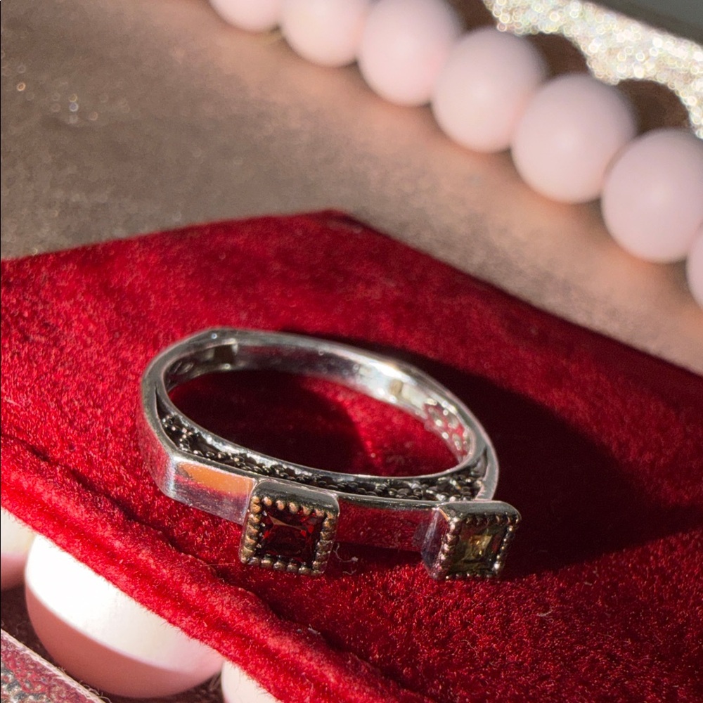 Michael Valitutti Sterling Silver Stacking  Cocktail Ring size 10
